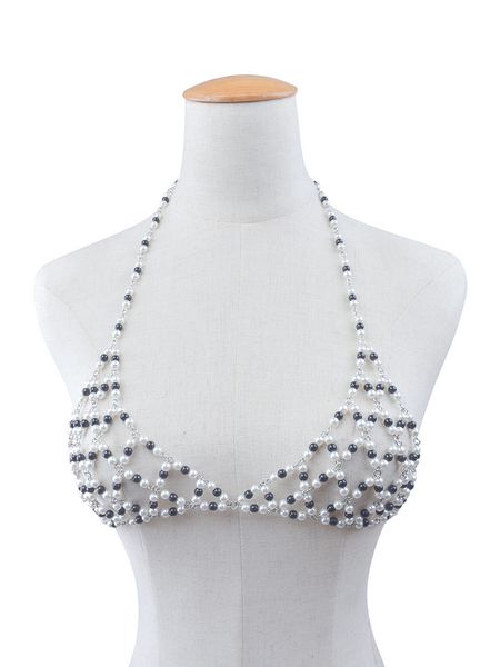 handmade imitation pearl weave breast chains fashion design body chain retro exaggerated personality hollow beaded bikini clothing accessori, Silver
handmade imitation pearl weave breast chains fashion design body chain retro exaggerated personality hollow beaded bikini clothing accessori, Silver