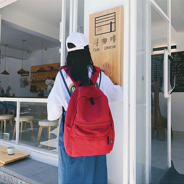 backpack 2021 female canvas girl's high school student bag style solid color large-capacity
backpack 2021 female canvas girl's high school student bag style solid color large-capacity