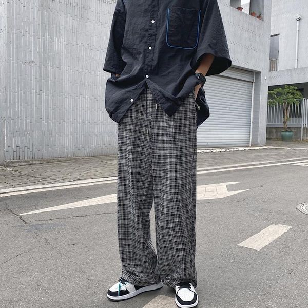 mens plaid pants baggy wide leg korean fashion style for men streetwear slooking at my dick sweatpants men's, Black
mens plaid pants baggy wide leg korean fashion style for men streetwear slooking at my dick sweatpants men's, Black