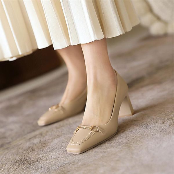 spring high heels women shoes metal decoration chunky heel pumps square toe office ladies footwear apricot size 43 dress, Black
spring high heels women shoes metal decoration chunky heel pumps square toe office ladies footwear apricot size 43 dress, Black