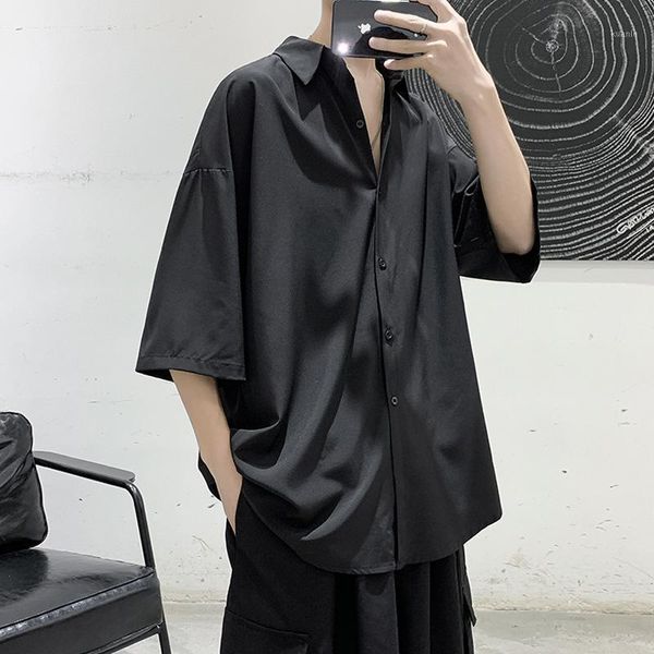 summer men's casual shirt short sleeve five-quarter shirts fashionable , jackets and, White;black
summer men's casual shirt short sleeve five-quarter shirts fashionable , jackets and, White;black