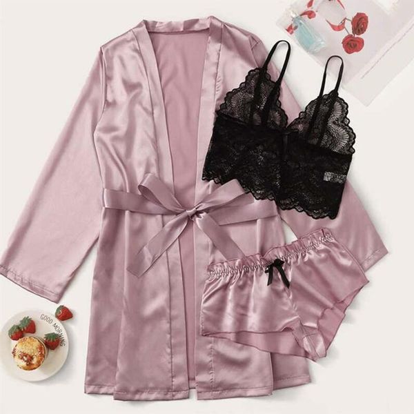 women's sleepwear satin silk cute pajamas sets women nightdress lingerie robes underwear feminina pajamas+nightgown sleep, Black;red
women's sleepwear satin silk cute pajamas sets women nightdress lingerie robes underwear feminina pajamas+nightgown sleep, Black;red