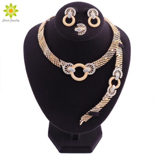 earrings & necklace african beads jewelry set in gold color wedding sets for brides crystal bracelet ring costume, Silver
earrings & necklace african beads jewelry set in gold color wedding sets for brides crystal bracelet ring costume, Silver