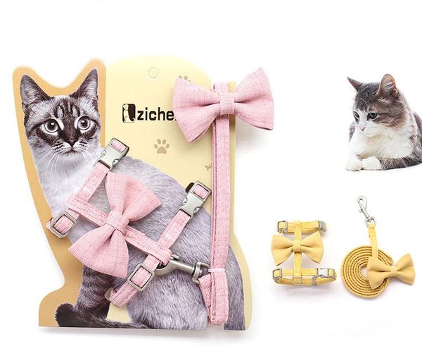 bowknot cat leash dog harness adjustable kitty chest strap small nylon pet safety belt accessories collars & leads
bowknot cat leash dog harness adjustable kitty chest strap small nylon pet safety belt accessories collars & leads
