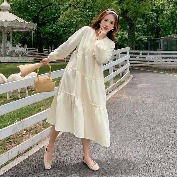 maternity dresses 2021 autumn french style clothes loose long sleeve ruffles patchwork pregnant woman beach dress sweet princess, White
maternity dresses 2021 autumn french style clothes loose long sleeve ruffles patchwork pregnant woman beach dress sweet princess, White