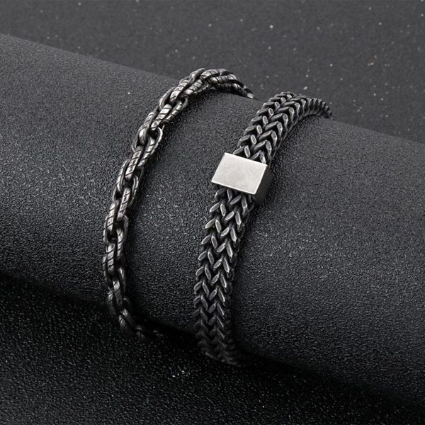 link, chain 6/8mm width retro black stainless steel bracelet for men personality hip hop jewelry armband husband boyfriend gift bracelets
link, chain 6/8mm width retro black stainless steel bracelet for men personality hip hop jewelry armband husband boyfriend gift bracelets