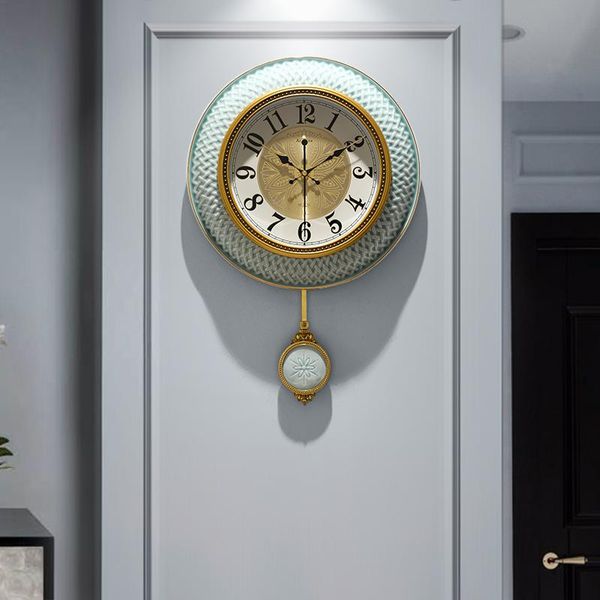 european style light luxury ceramic living room personality creative fashion trend art wall clock clocks
european style light luxury ceramic living room personality creative fashion trend art wall clock clocks