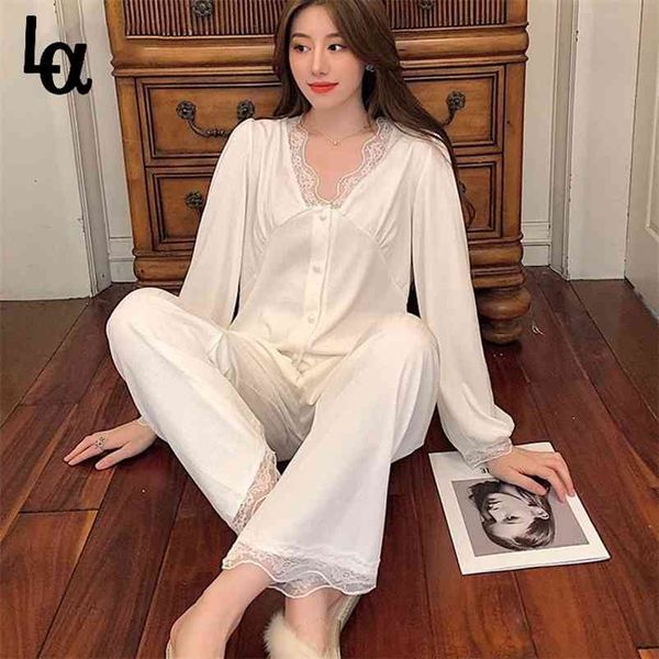 pajama sets solid lace v-neck women sweet kawaii sleepwear casual long sleeve home lounge wear loose leisure 210519, Black;red
pajama sets solid lace v-neck women sweet kawaii sleepwear casual long sleeve home lounge wear loose leisure 210519, Black;red