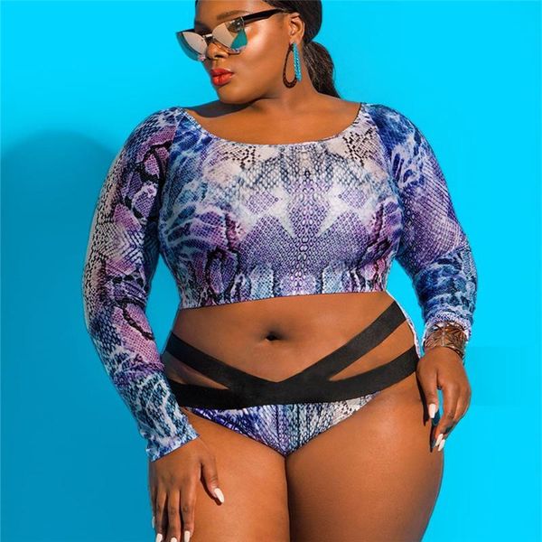 women's swimwear print bikini 2021 plus size two piece women long sleeve snakeskin high waist big ladies swimsuit bathing suit 5xl, White;black
women's swimwear print bikini 2021 plus size two piece women long sleeve snakeskin high waist big ladies swimsuit bathing suit 5xl, White;black