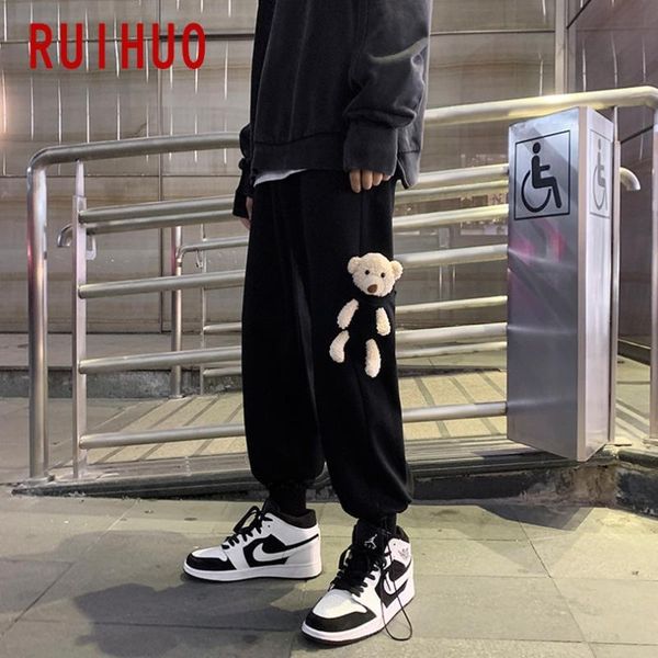 men's pants ruihuo 2021 casual men trousers joggers sweatpants hip hop streetwear male plus size m-2xl, Black
men's pants ruihuo 2021 casual men trousers joggers sweatpants hip hop streetwear male plus size m-2xl, Black