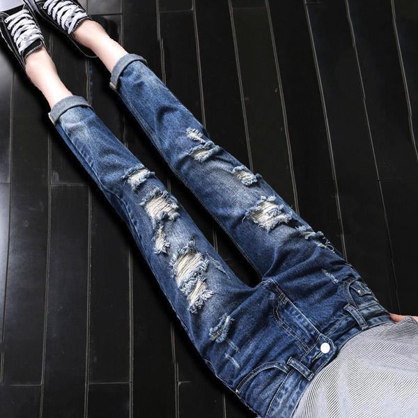 2021 ms. autumn hole ny jeans stretch europe and america female fall pencil feet big s-3xl pants, Blue
2021 ms. autumn hole ny jeans stretch europe and america female fall pencil feet big s-3xl pants, Blue