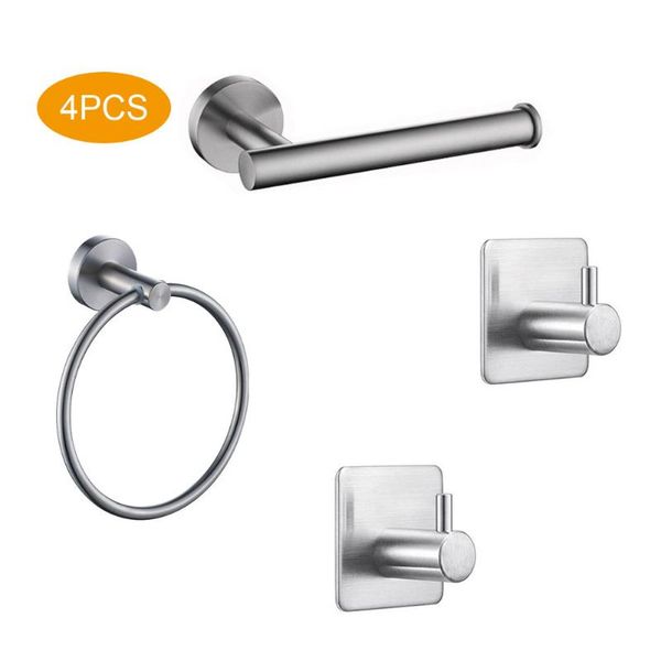 bath accessory set 4pcs toilet paper el punch brushed towel bar clothes hanger kitchen storage holder bathroom kit multifunction
bath accessory set 4pcs toilet paper el punch brushed towel bar clothes hanger kitchen storage holder bathroom kit multifunction