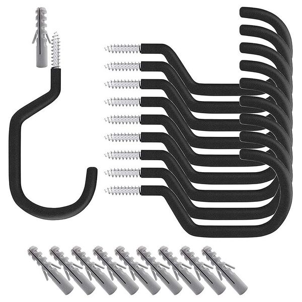 hooks & rails 10 pack bike storage garage hooks,wall heavy duty for wall and ceiling bicycle hanging 
hooks & rails 10 pack bike storage garage hooks,wall heavy duty for wall and ceiling bicycle hanging