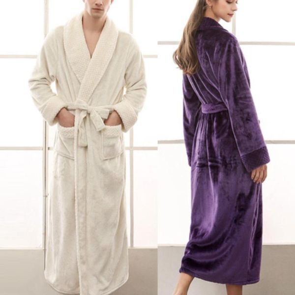 women's sleepwear women men winter soft solid color thick warm long bath robe home gown, Black;red
women's sleepwear women men winter soft solid color thick warm long bath robe home gown, Black;red