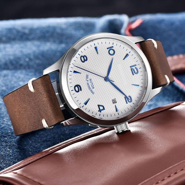 wristwatches 42mm mechanical custom sterile dial sapphire glass miyota 8215 seagull military men's watch sports design leather, Slivery;brown
wristwatches 42mm mechanical custom sterile dial sapphire glass miyota 8215 seagull military men's watch sports design leather, Slivery;brown