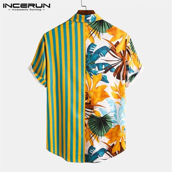 fashion men hawaiian shirt short sleeve streetwear print striped patchwork summer chic blouse 2021 beach camisas incerun s-5xl, White;black
fashion men hawaiian shirt short sleeve streetwear print striped patchwork summer chic blouse 2021 beach camisas incerun s-5xl, White;black