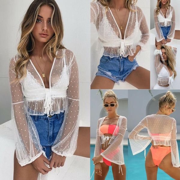 brand 2021 women white short cover up summer lace dots mesh crochet bikini swimwear beach dress bathing suit s l xl women's, White;black
brand 2021 women white short cover up summer lace dots mesh crochet bikini swimwear beach dress bathing suit s l xl women's, White;black