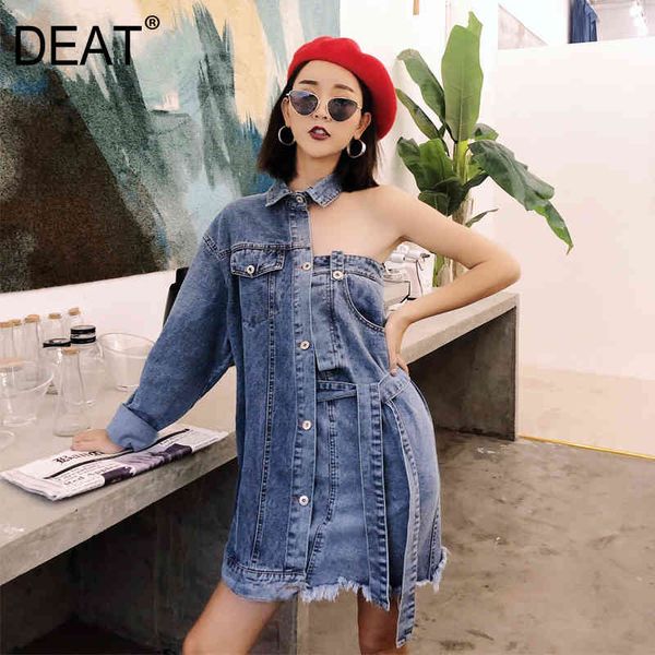deat off-the-shoulder single-sleeved denim dresses for women casual straps mid-length clothes fashion korean new wc196 210428, Black;gray
deat off-the-shoulder single-sleeved denim dresses for women casual straps mid-length clothes fashion korean new wc196 210428, Black;gray
