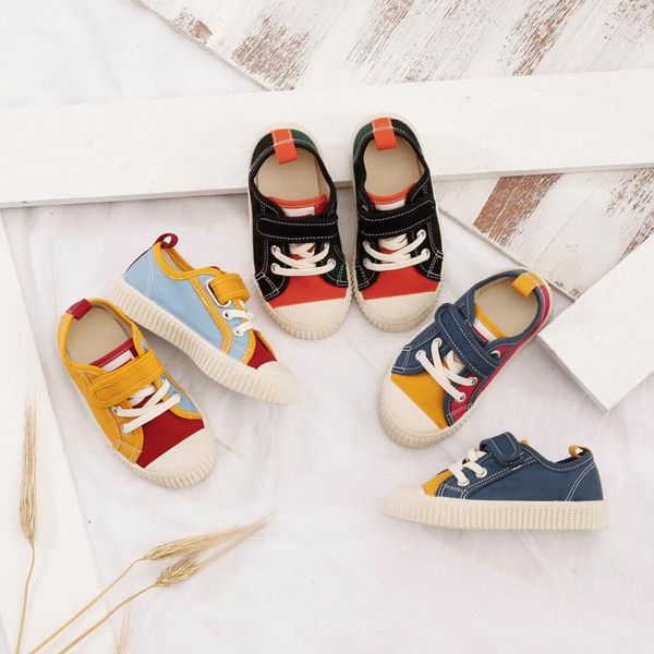 sneakers children's 2021 spring/autumn color matching kids canvas shoes boys/girls breathable soft sole casual, Black;red
sneakers children's 2021 spring/autumn color matching kids canvas shoes boys/girls breathable soft sole casual, Black;red