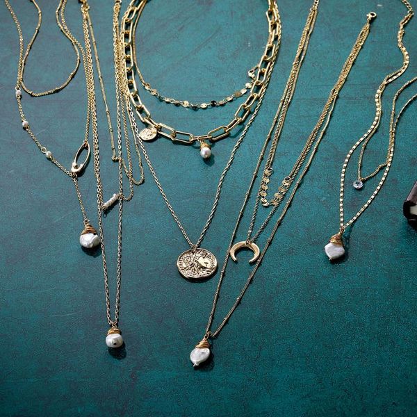 bohemia moon coin pearl paper clip pendant necklace 2021 gold long chains layered choker necklaces women boho jewelry, Silver
bohemia moon coin pearl paper clip pendant necklace 2021 gold long chains layered choker necklaces women boho jewelry, Silver