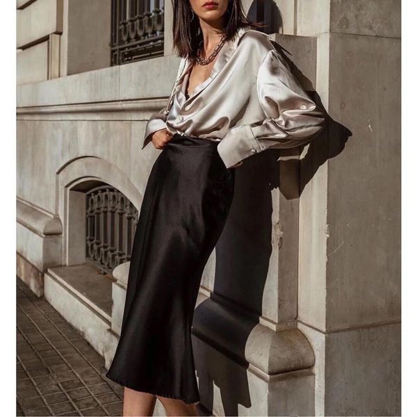 3.29 high end women's temperament print waist silk satin a-line skirt trumpet skirts, Black
3.29 high end women's temperament print waist silk satin a-line skirt trumpet skirts, Black