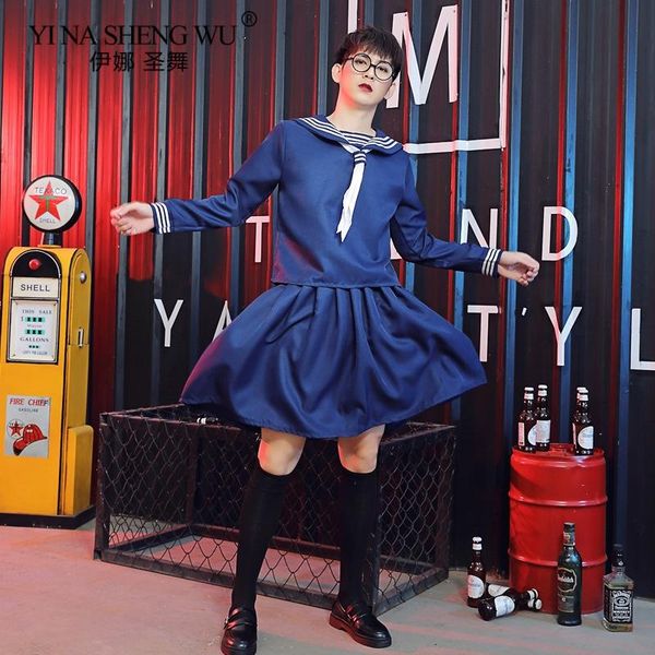 clothing sets summer japanese long sleeve sailor suit school jk uniform students boy clothes skirts man anime halloween cosplay costume, White
clothing sets summer japanese long sleeve sailor suit school jk uniform students boy clothes skirts man anime halloween cosplay costume, White
