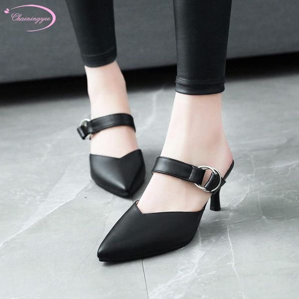 slippers chinese casual style pointed toe summer fashion buckled strap beige black high heel women's shoes big size
slippers chinese casual style pointed toe summer fashion buckled strap beige black high heel women's shoes big size