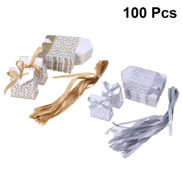 gift wrap 100 pcs wedding candy boxes printed with stitched ribbon decent chocolate treat (golden/silver)
gift wrap 100 pcs wedding candy boxes printed with stitched ribbon decent chocolate treat (golden/silver)