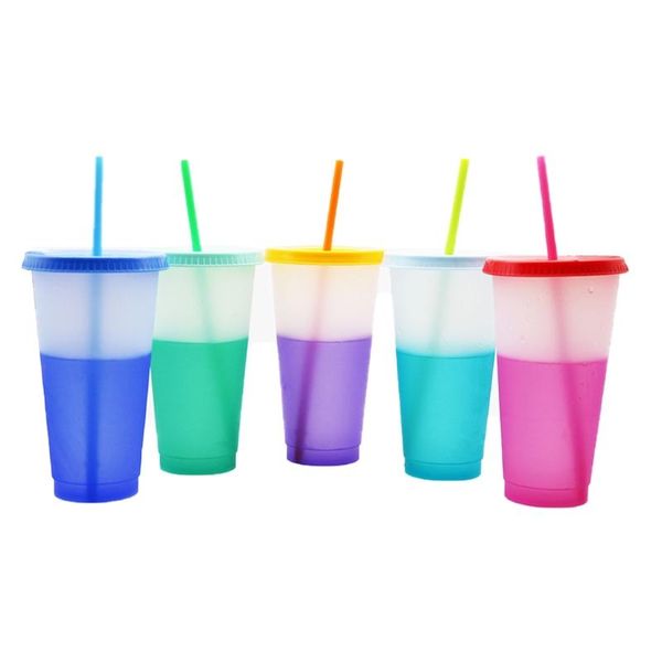 mugs 5 pcs color changing cups tumbler with lids and straws colored reusable for childen coffee cup travel water 
mugs 5 pcs color changing cups tumbler with lids and straws colored reusable for childen coffee cup travel water
