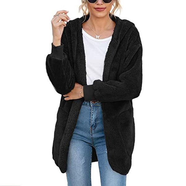 2022 new multicolor women's warm coat fashion loose cardigan plush coat solid color medium length coat, Black;red
2022 new multicolor women's warm coat fashion loose cardigan plush coat solid color medium length coat, Black;red