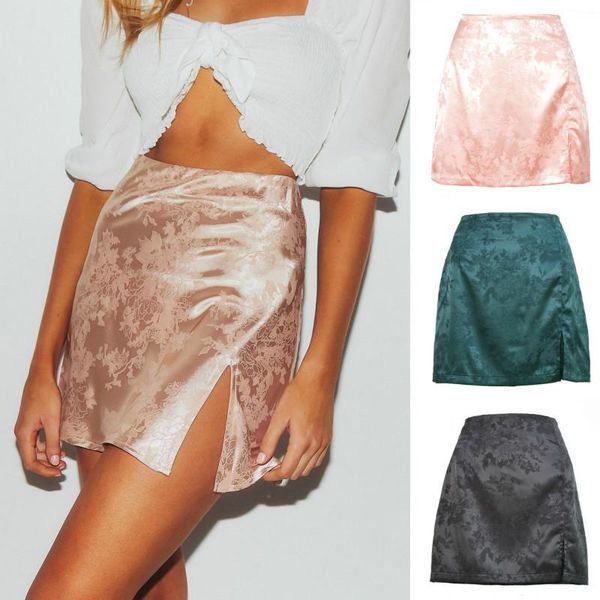 skirts women summer elegant jacquard satin short skirt high waist split mini vintage zipper street ropa mujer, Black
skirts women summer elegant jacquard satin short skirt high waist split mini vintage zipper street ropa mujer, Black