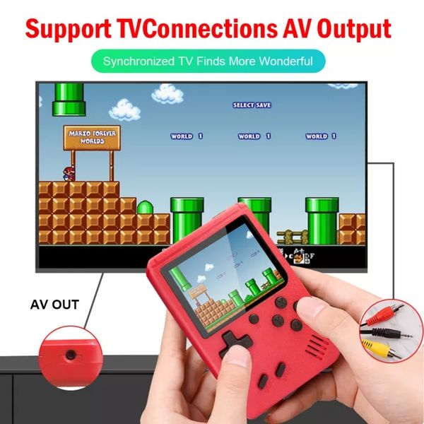 two-player handheld console, portable retro video game console with 500 classic fc games color of macaron can connected to a large screen
two-player handheld console, portable retro video game console with 500 classic fc games color of macaron can connected to a large screen