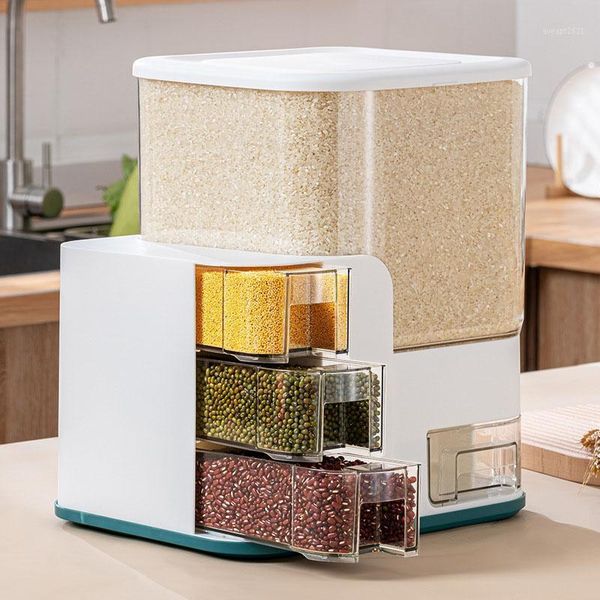 storage bottles & jars one-piece rice bucket seasoning box moisture-proof kitchen organizer food container grain dispenser
storage bottles & jars one-piece rice bucket seasoning box moisture-proof kitchen organizer food container grain dispenser
