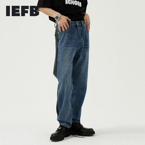 men's jeans iefb side contrast color spliced blue 201 korean trend straight casual denim trousers streetwear clothing 9y8157
men's jeans iefb side contrast color spliced blue 201 korean trend straight casual denim trousers streetwear clothing 9y8157
