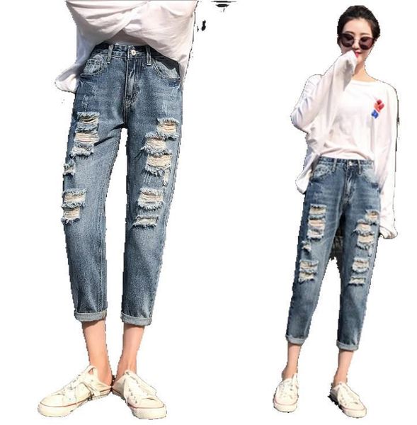 women's jeans 2021 autumn and winter ripped for women streetwear boyfriend high waist loose trousers harem pants plus size, Blue
women's jeans 2021 autumn and winter ripped for women streetwear boyfriend high waist loose trousers harem pants plus size, Blue