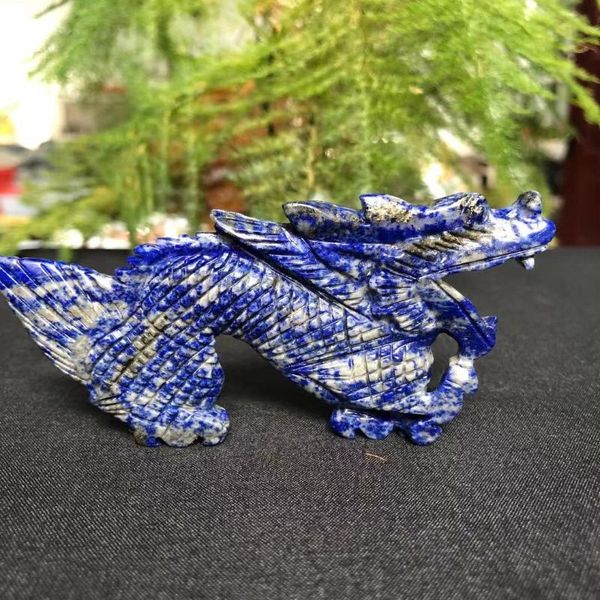 decorative objects & figurines natural lapis lazuli, hand carved dragon, 1pc size 10cm
decorative objects & figurines natural lapis lazuli, hand carved dragon, 1pc size 10cm