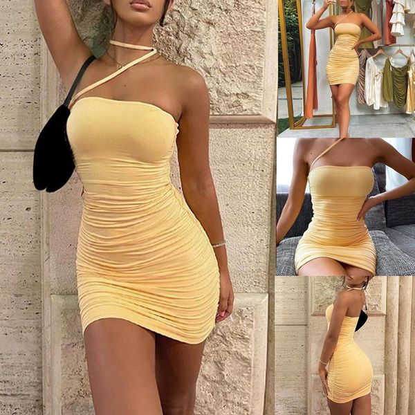 casual dresses one-shoulder open back slim mini dress women's fashion nightclub party clothing summer yellow, Black;gray
casual dresses one-shoulder open back slim mini dress women's fashion nightclub party clothing summer yellow, Black;gray