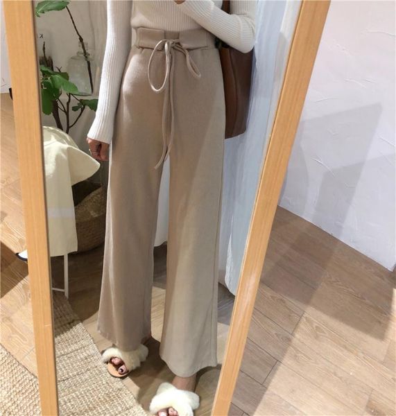 women's pants & capris autumn winter loose knitted casual women high elastic waist trousers office lady solid tgnz034, Black;white
women's pants & capris autumn winter loose knitted casual women high elastic waist trousers office lady solid tgnz034, Black;white