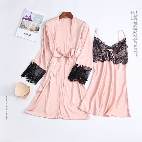 pyjamas female summer robe set sling nightgown two-piece hollow lace nightwear 339l, Black;white
pyjamas female summer robe set sling nightgown two-piece hollow lace nightwear 339l, Black;white