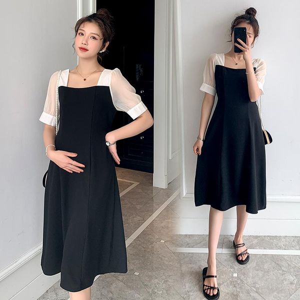 540# summer korean fashion black maternity nursing long dress elegant a line slim feeding clothes for pregnant women lacation dresses, White
540# summer korean fashion black maternity nursing long dress elegant a line slim feeding clothes for pregnant women lacation dresses, White