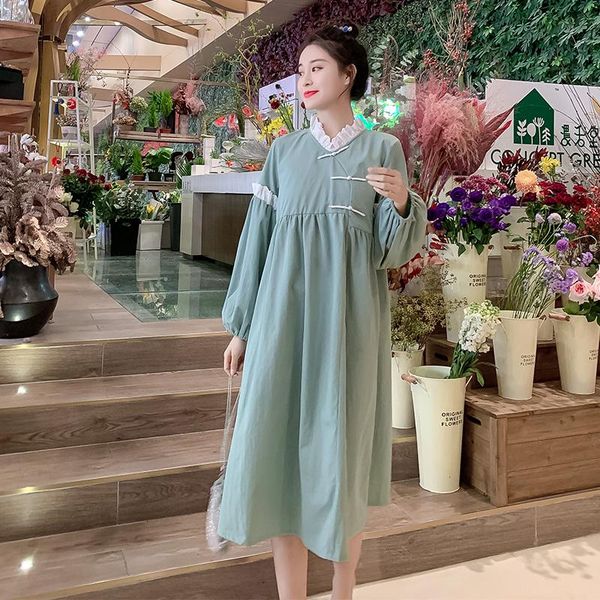 spring maternity improved cheongsam dress vintage chinese style stand collar lace patchwork pregnant woman pink green dresses, White
spring maternity improved cheongsam dress vintage chinese style stand collar lace patchwork pregnant woman pink green dresses, White