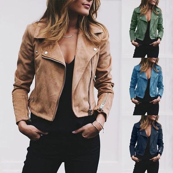 women's jackets autumn ladies jacket pu fashion casual warm solid color long-sleeved slim zipper short streetwear 2021, Black;brown
women's jackets autumn ladies jacket pu fashion casual warm solid color long-sleeved slim zipper short streetwear 2021, Black;brown