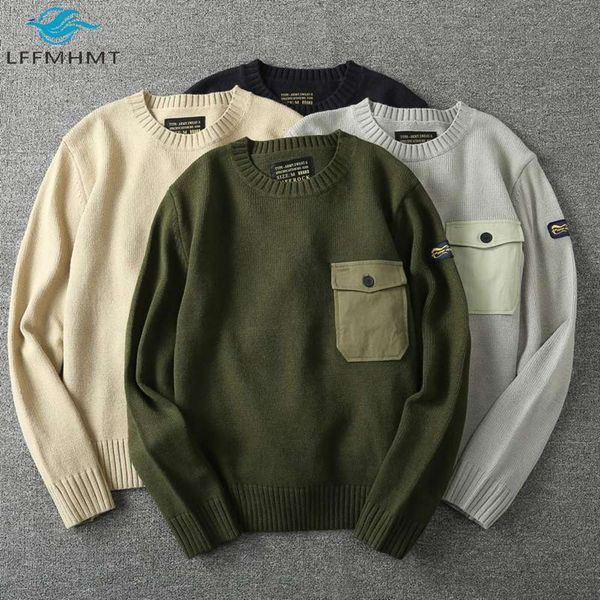 men's men fashion pockets patchwork o-neck long sleeve american style chic sweaters autumn winter loose casual retro pullover knitwear, White;black
men's men fashion pockets patchwork o-neck long sleeve american style chic sweaters autumn winter loose casual retro pullover knitwear, White;black