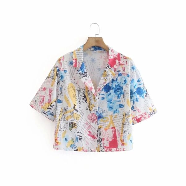 summer women color printing short sleeve blouse female tailored collar shirt casual lady loose blusas s8861 210430, White
summer women color printing short sleeve blouse female tailored collar shirt casual lady loose blusas s8861 210430, White