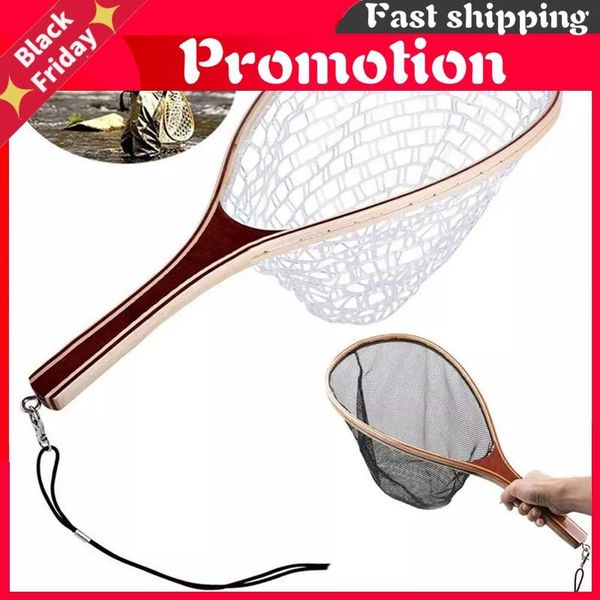fishing accessories landing net wooden handle rubber/nylon trout mesh fish catch release scoop tool
fishing accessories landing net wooden handle rubber/nylon trout mesh fish catch release scoop tool