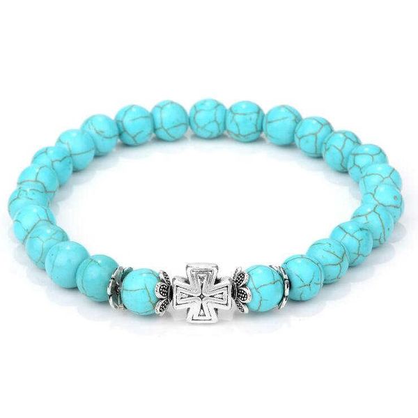 cross beads tibetan silver turquoise beaded strands bracelets fashion gift national style women men's diy bracelet, Black
cross beads tibetan silver turquoise beaded strands bracelets fashion gift national style women men's diy bracelet, Black