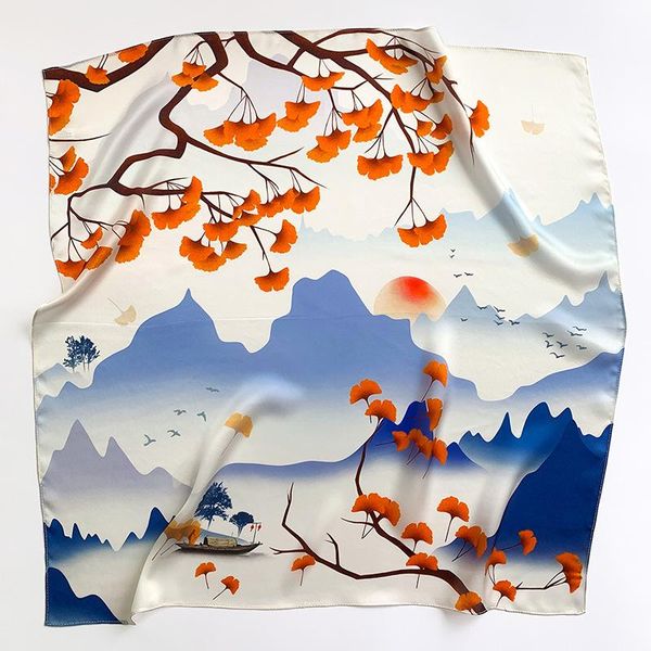 scarves square 100% silk women foulard head scarf shawl wrap female hijab poncho beach kerchief soft bandana pashmina 70*70cm, Blue;gray
scarves square 100% silk women foulard head scarf shawl wrap female hijab poncho beach kerchief soft bandana pashmina 70*70cm, Blue;gray