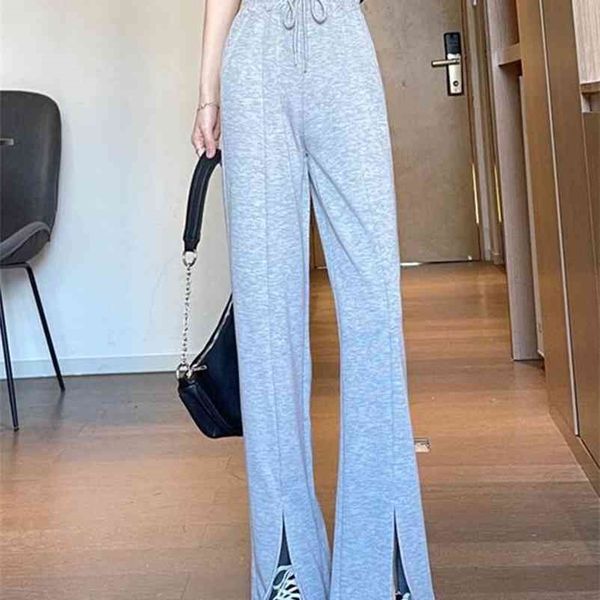 fashion split women's pants sports grey straight spring high-waisted trousers for female loose korean casual 210426, Black;white
fashion split women's pants sports grey straight spring high-waisted trousers for female loose korean casual 210426, Black;white