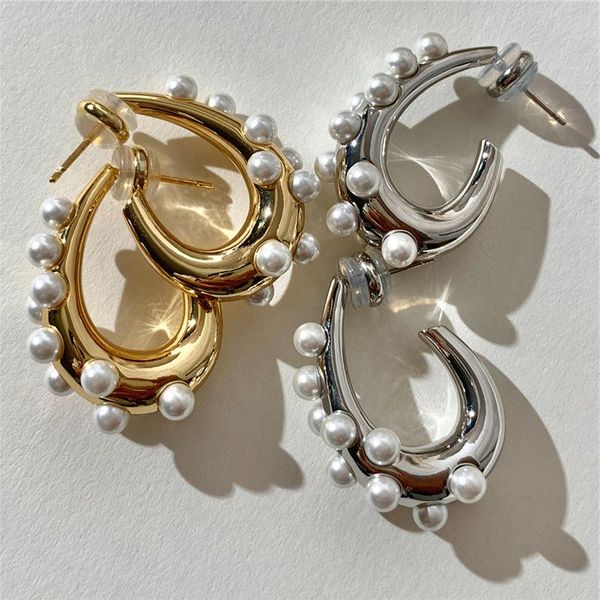hoop & huggie aomu autumn s925 retro fashion geometric irregular gold silver color arc-shaped metal pearl earrings for women gifts, Golden;silver
hoop & huggie aomu autumn s925 retro fashion geometric irregular gold silver color arc-shaped metal pearl earrings for women gifts, Golden;silver