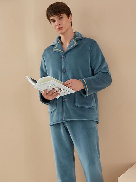 men's sleepwear pajamas suits, home service, thickened lamb velvet winter warmth and autumn set, Black;brown
men's sleepwear pajamas suits, home service, thickened lamb velvet winter warmth and autumn set, Black;brown